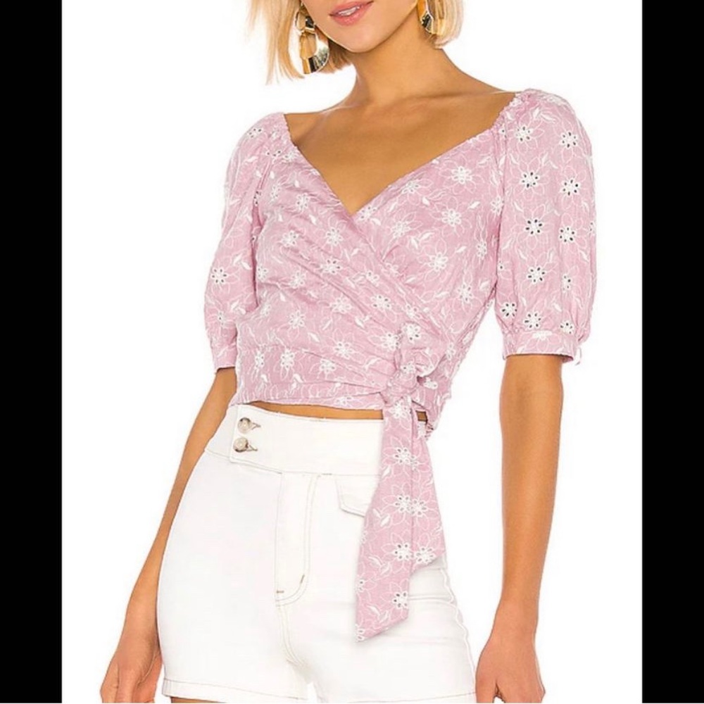 ASTR the label Dina orchid wrap top